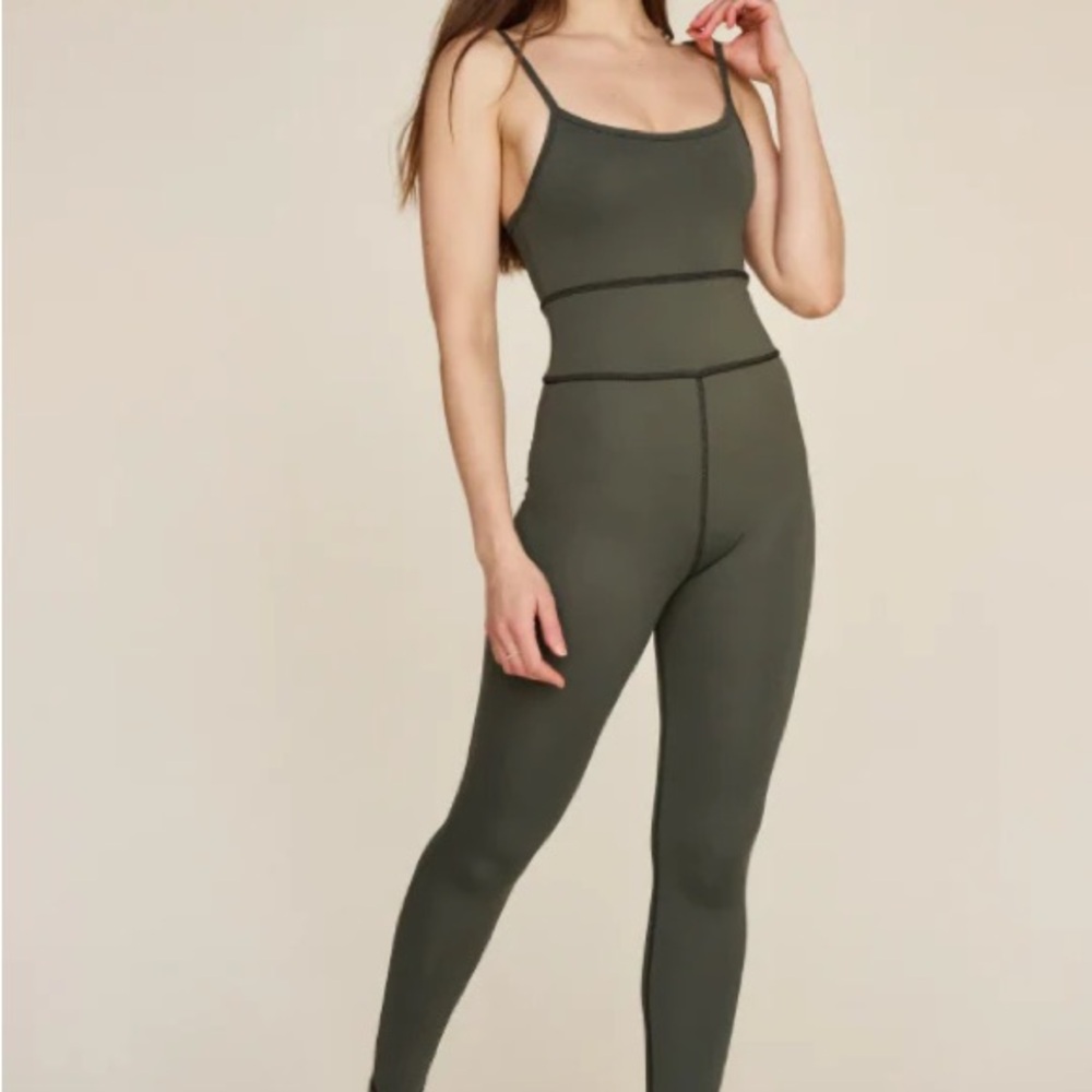 NWT Strut This Olive Green Workout Jumpsuit